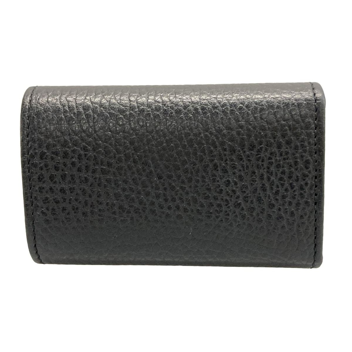 Gucci Key Case GG Marmont Black Hook Leather Key Holder — view 2