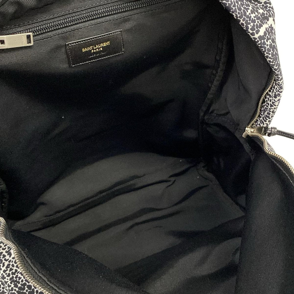Saint Laurent Paris Backpack Classic Hunter Black White — view 7