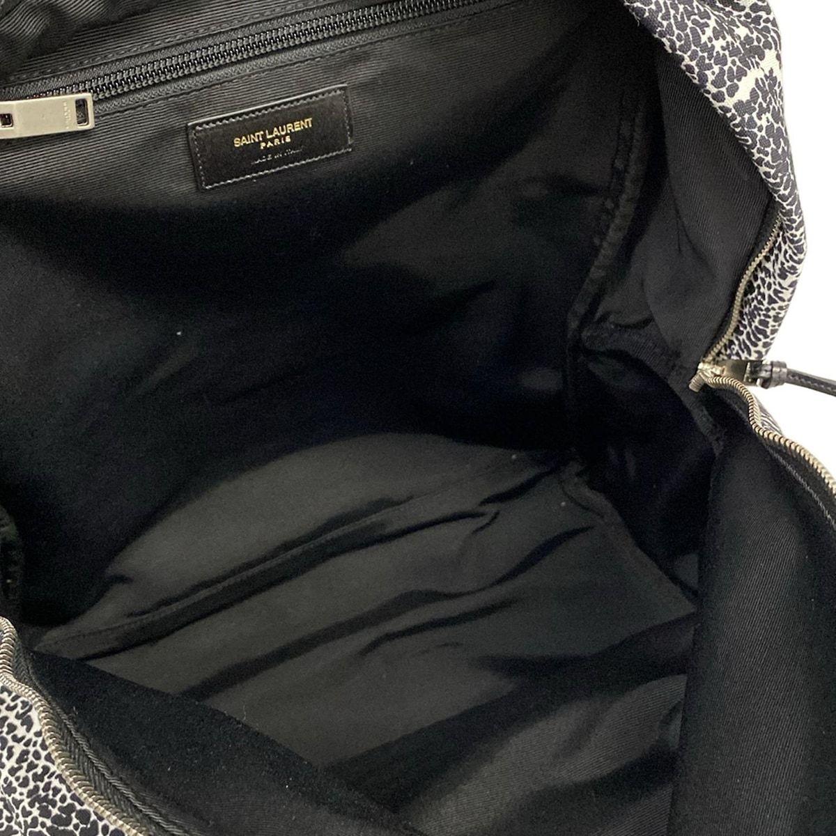 Saint Laurent Paris Backpack Classic Hunter Black White — view 7