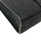 Louis Vuitton Handbag Taurillon Monogram Sac Plat Cloth Noir Leather Cowhide — view 6