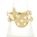 Louis Vuitton Ring 54 Bague Monogram Lambskin Diamond