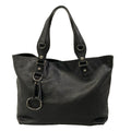 Gucci Tote Bag Icon Bit Guccissima Line Black Leather