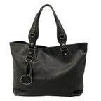 Gucci Tote Bag Icon Bit Guccissima Line Black Leather