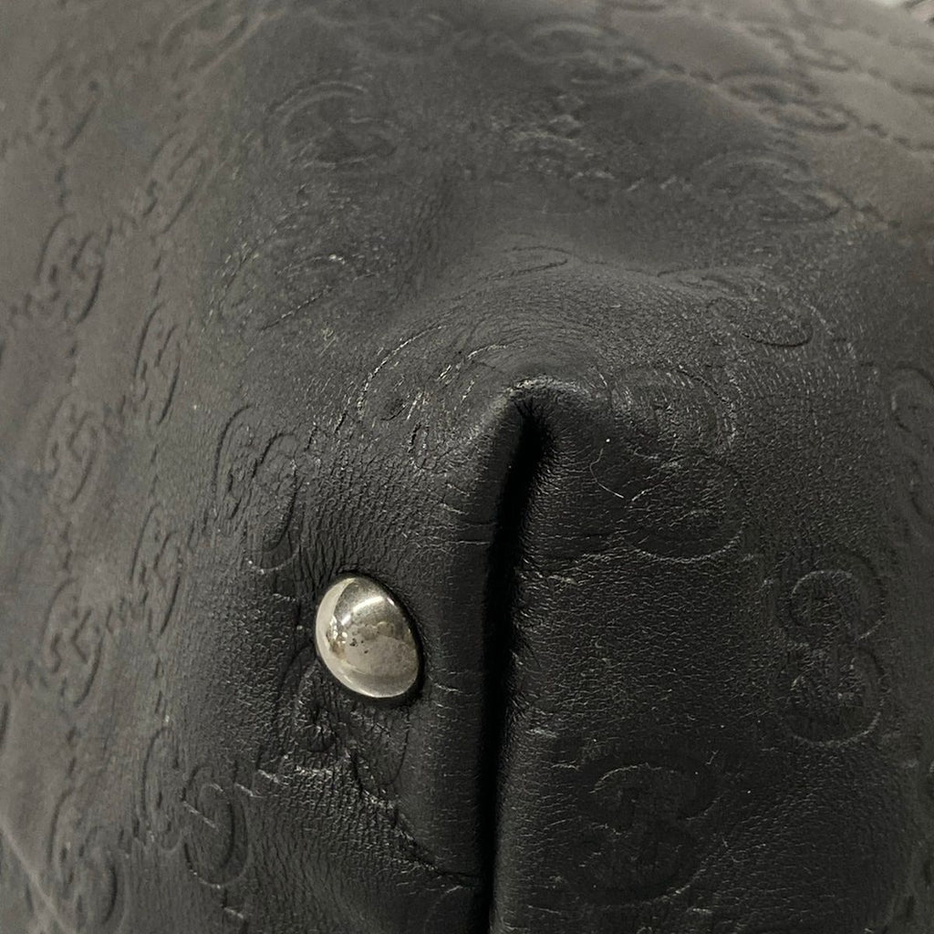 Gucci Tote Bag Icon Bit Guccissima Line Black Leather — view 6