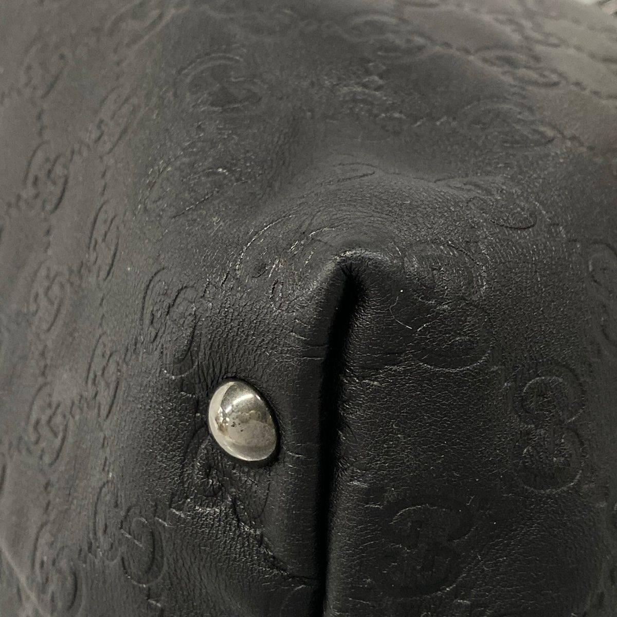 Gucci Tote Bag Icon Bit Guccissima Line Black Leather — view 6