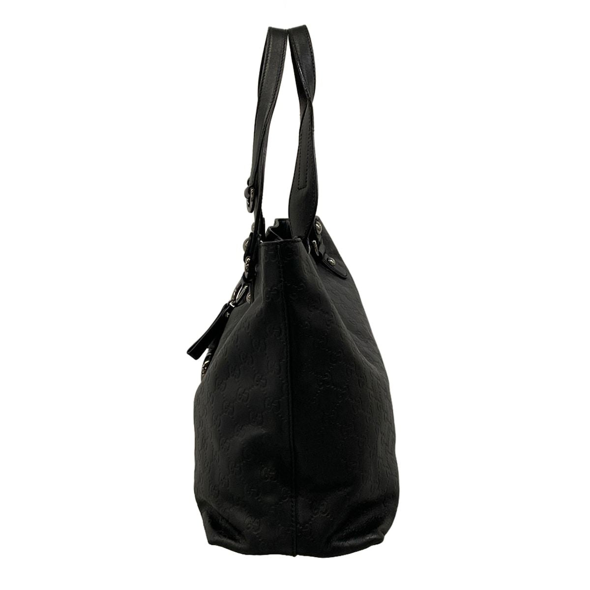 Gucci Tote Bag Icon Bit Guccissima Line Black Leather — view 4