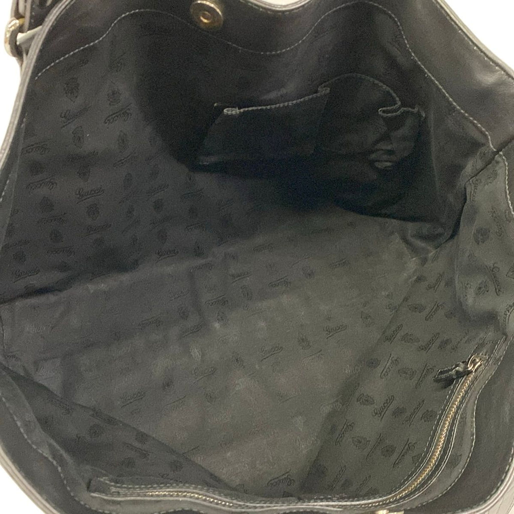 Gucci Tote Bag Icon Bit Guccissima Line Black Leather — view 7