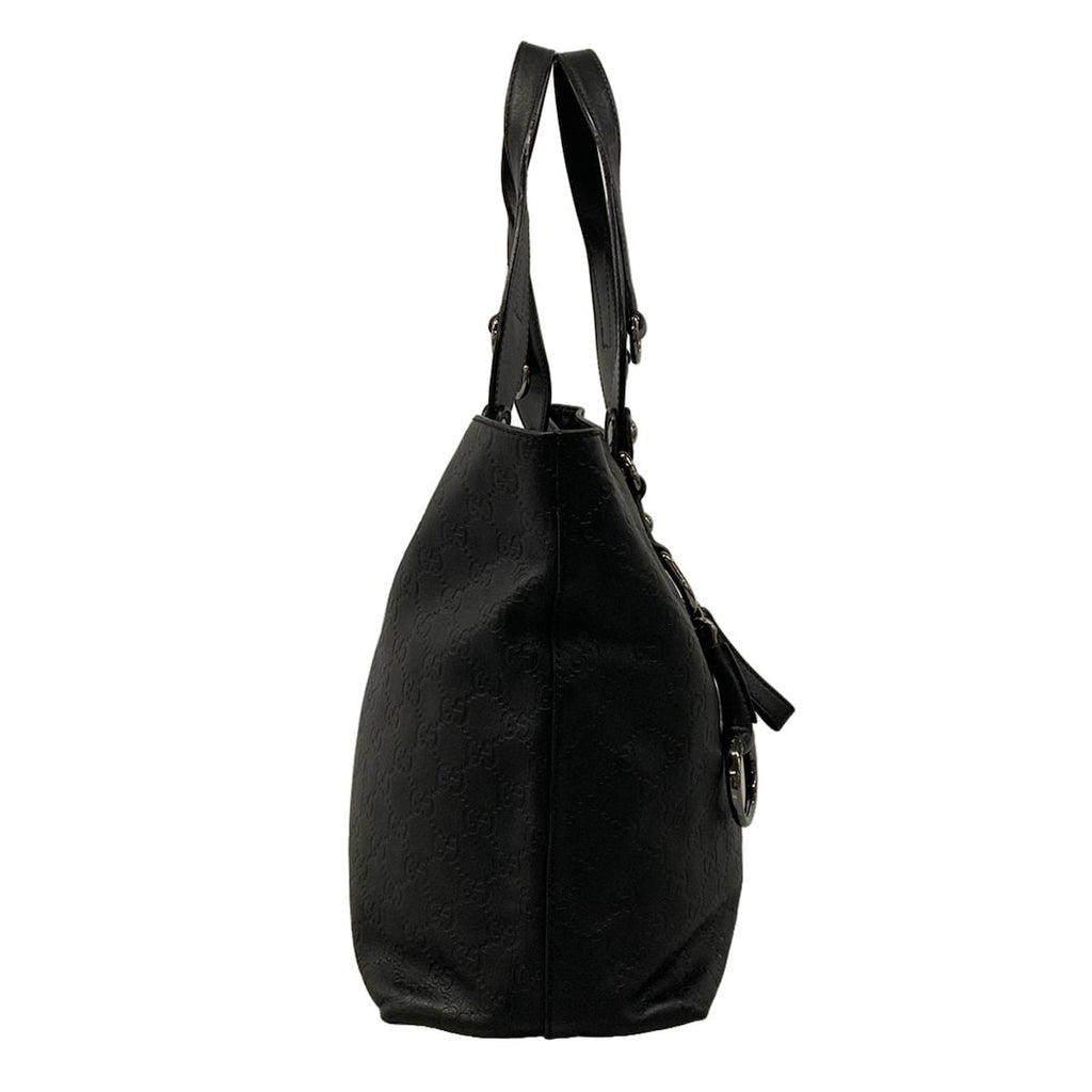 Gucci Tote Bag Icon Bit Guccissima Line Black Leather — view 2