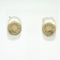 Hermes Earrings Sellier Silver Gold