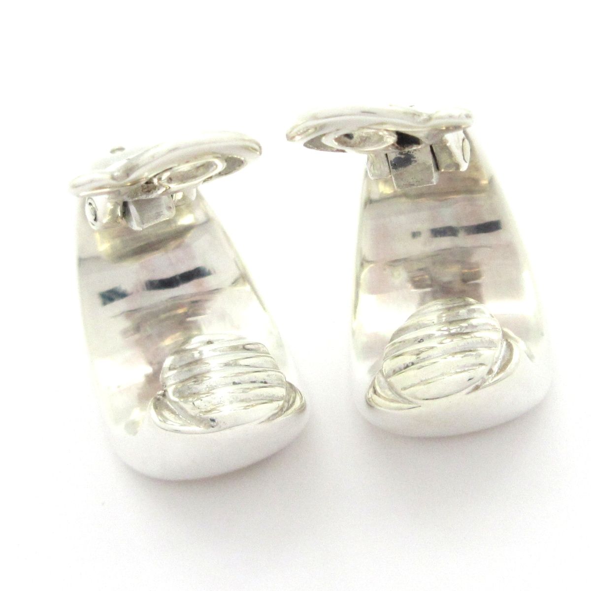 Hermes Earrings Sellier Silver Gold — view 4