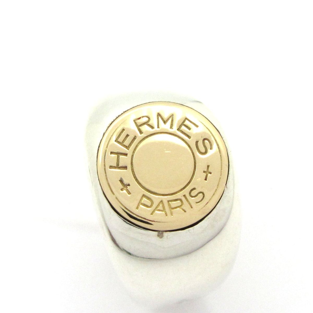 Hermes Earrings Sellier Silver Gold — view 6