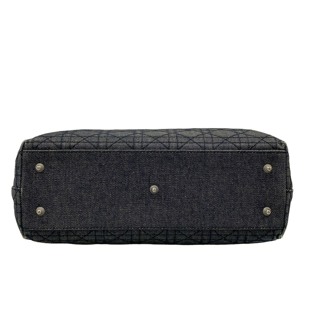 Dior Handbag Cannage Stitch Navy Leather — view 5