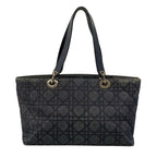 Dior Handbag Cannage Stitch Navy Leather — view 3