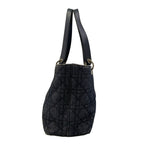 Dior Handbag Cannage Stitch Navy Leather — view 4