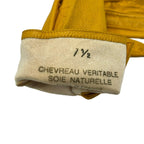 Chanel Gloves 7.5 Yellow CC Logo Turnlock Leather — view 5