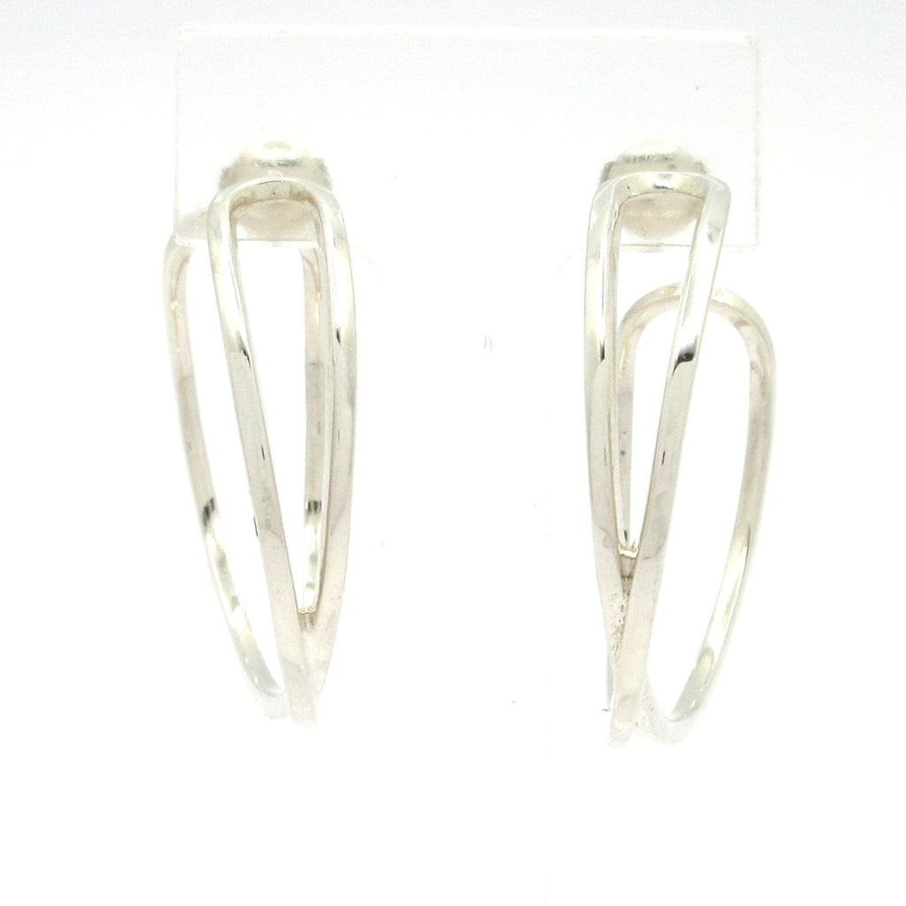Hermes Earrings Silver Third Party Back