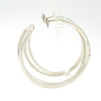 Hermes Earrings Silver Third Party Back — view 2