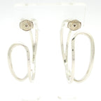 Hermes Earrings Silver Third Party Back — view 3