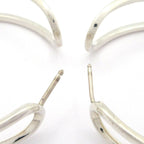 Hermes Earrings Silver Third Party Back — view 4