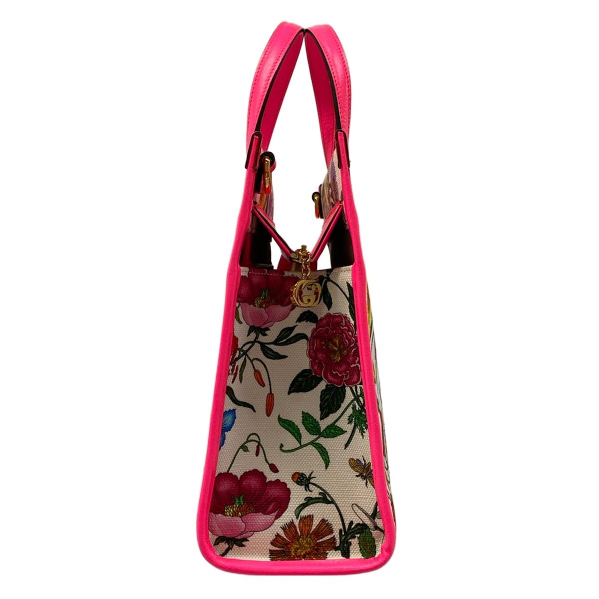 Gucci Handbag Flora White Pink Multi Leather — view 2