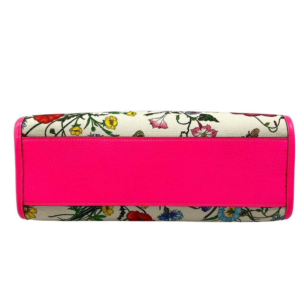 Gucci Handbag Flora White Pink Multi Leather — view 5