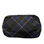 Prada Tote Bag Black Navy Green Plaid Reversible — view 5