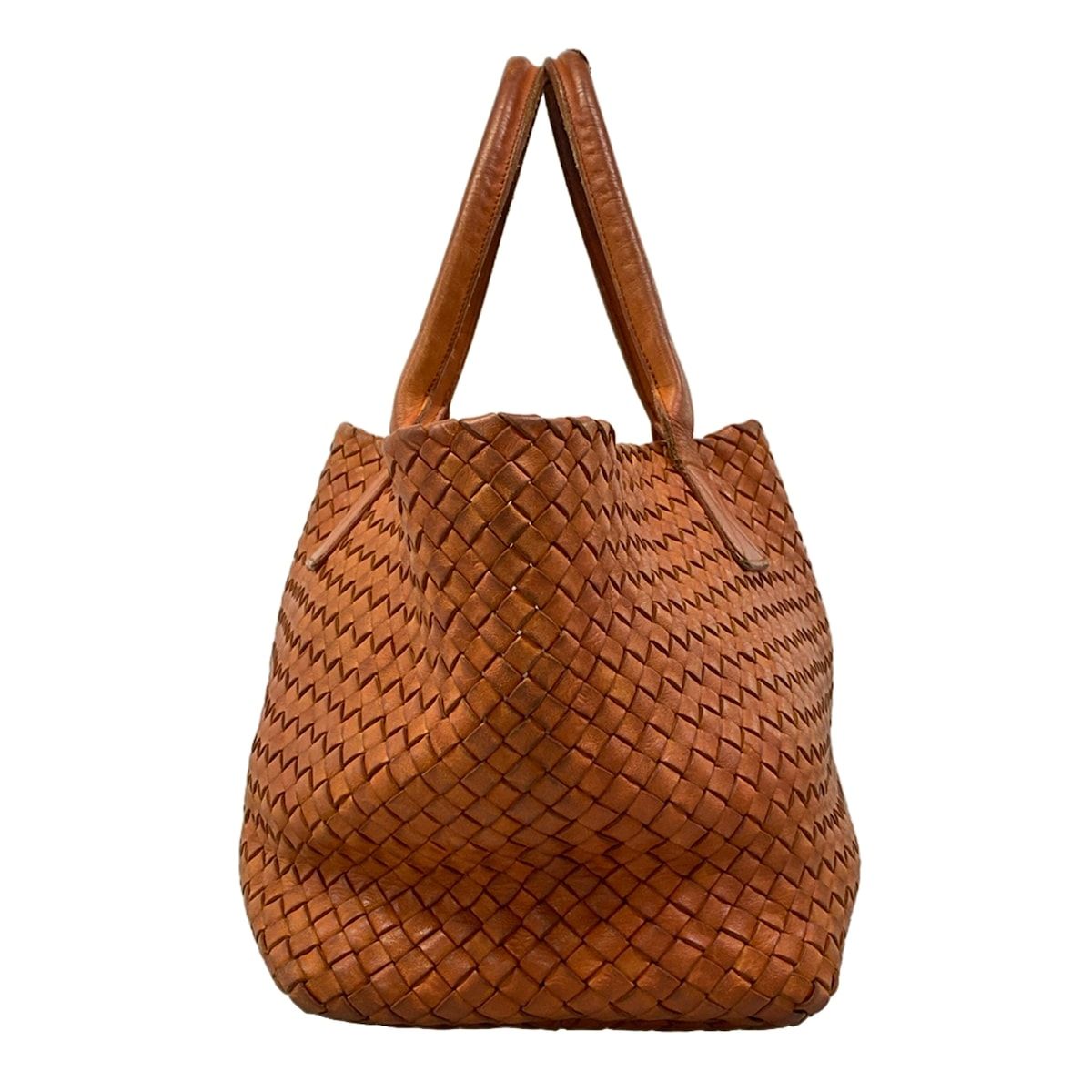 Bottega Veneta Tote Bag Cabas MM Orange Leather — view 4