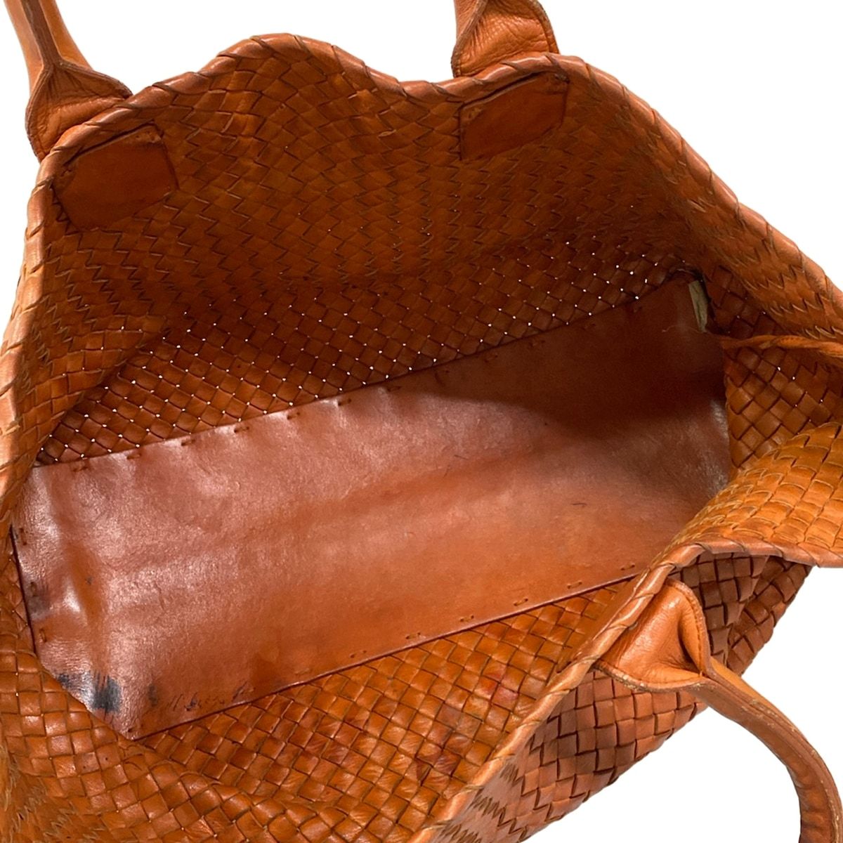 Bottega Veneta Tote Bag Cabas MM Orange Leather — view 7