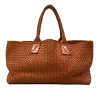 Bottega Veneta Tote Bag Cabas MM Orange Leather — view 3