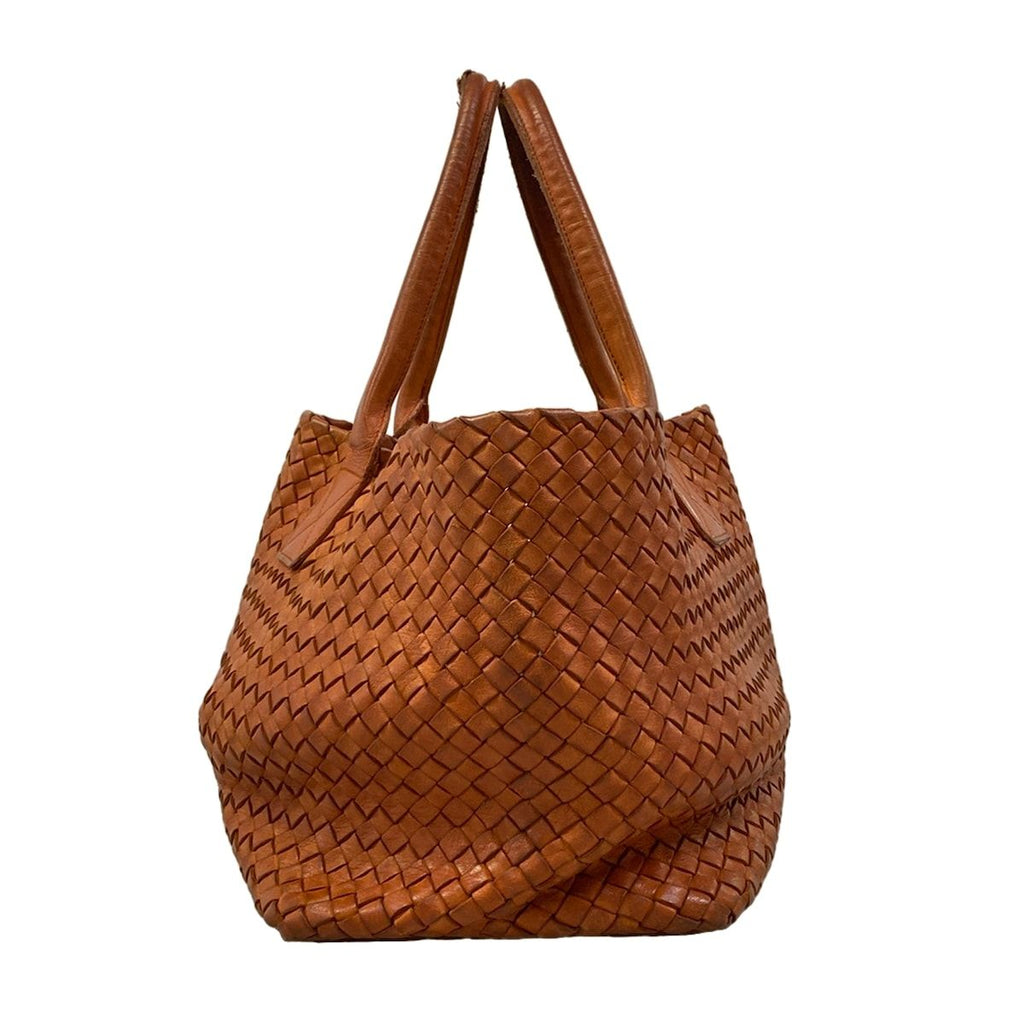 Bottega Veneta Tote Bag Cabas MM Orange Leather — view 2