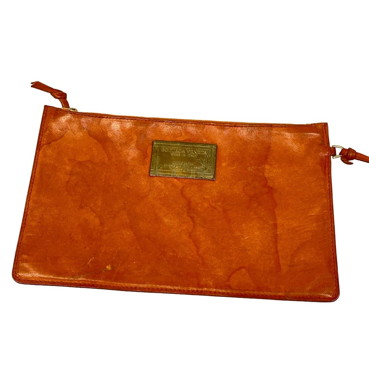 Bottega Veneta Tote Bag Cabas MM Orange Leather — view 8