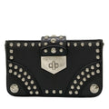 Prada Case Black Studded Leather Vanity Bag