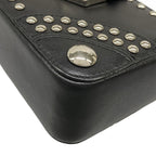 Prada Case Black Studded Leather Vanity Bag — view 7