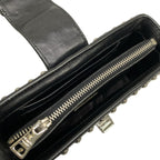 Prada Case Black Studded Leather Vanity Bag — view 3