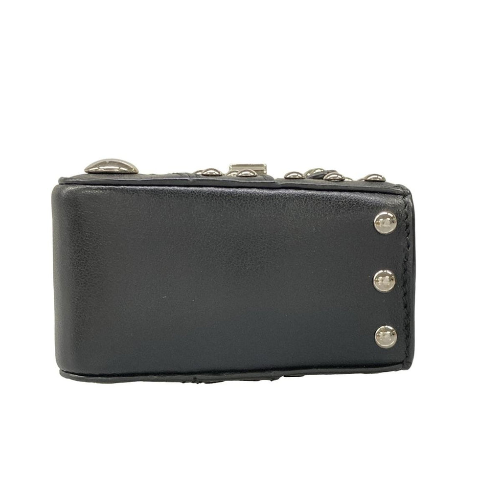Prada Case Black Studded Leather Vanity Bag — view 8