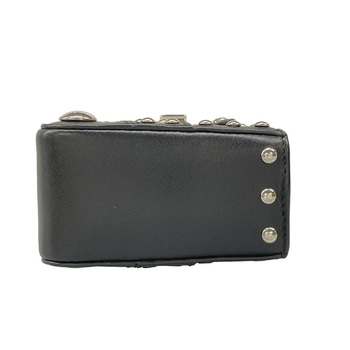 Prada Case Black Studded Leather Vanity Bag — view 8