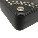 Prada Case Black Studded Leather Vanity Bag — view 6