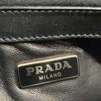 Prada Case Black Studded Leather Vanity Bag — view 5