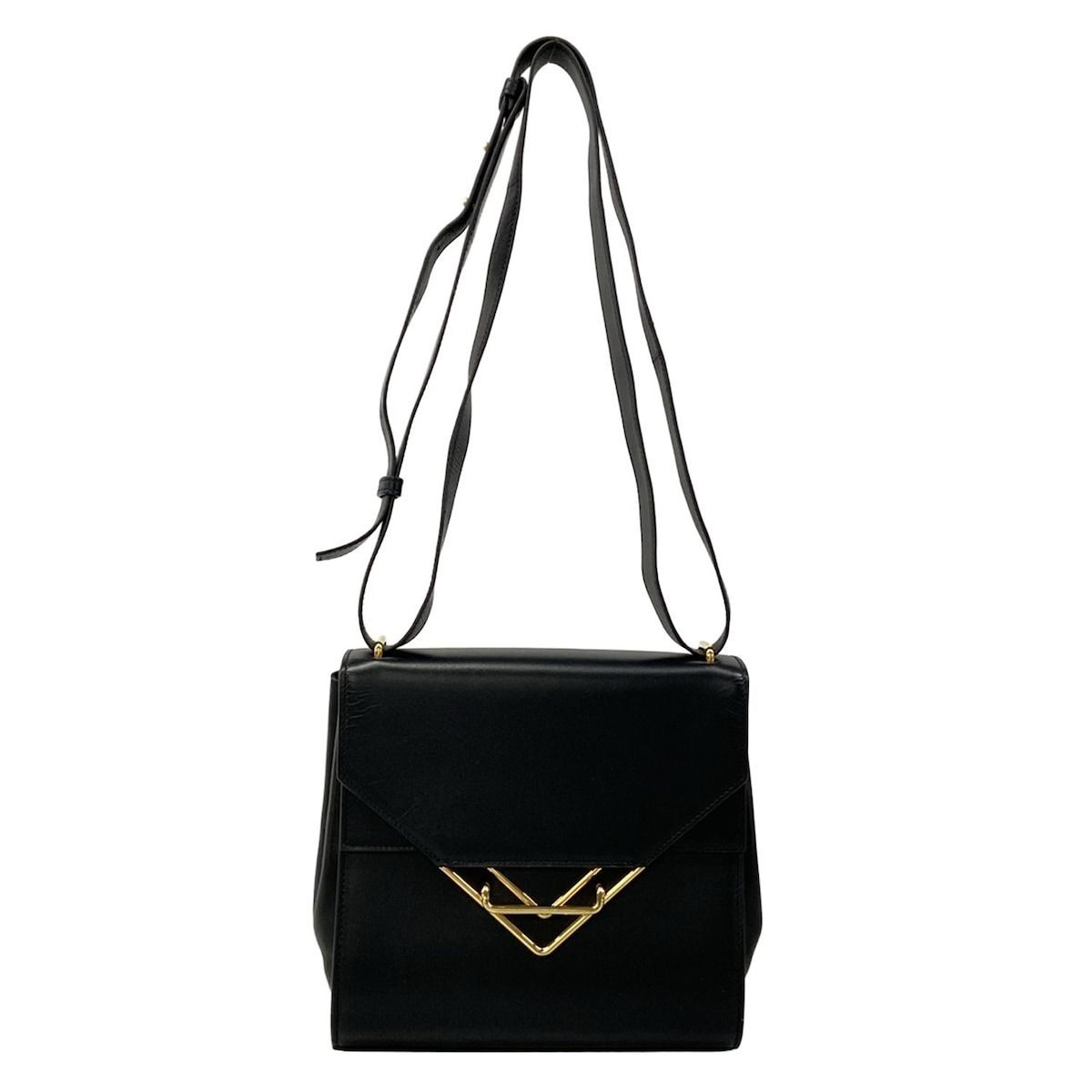 Bottega Veneta Shoulder Bag the Clip Black Leather