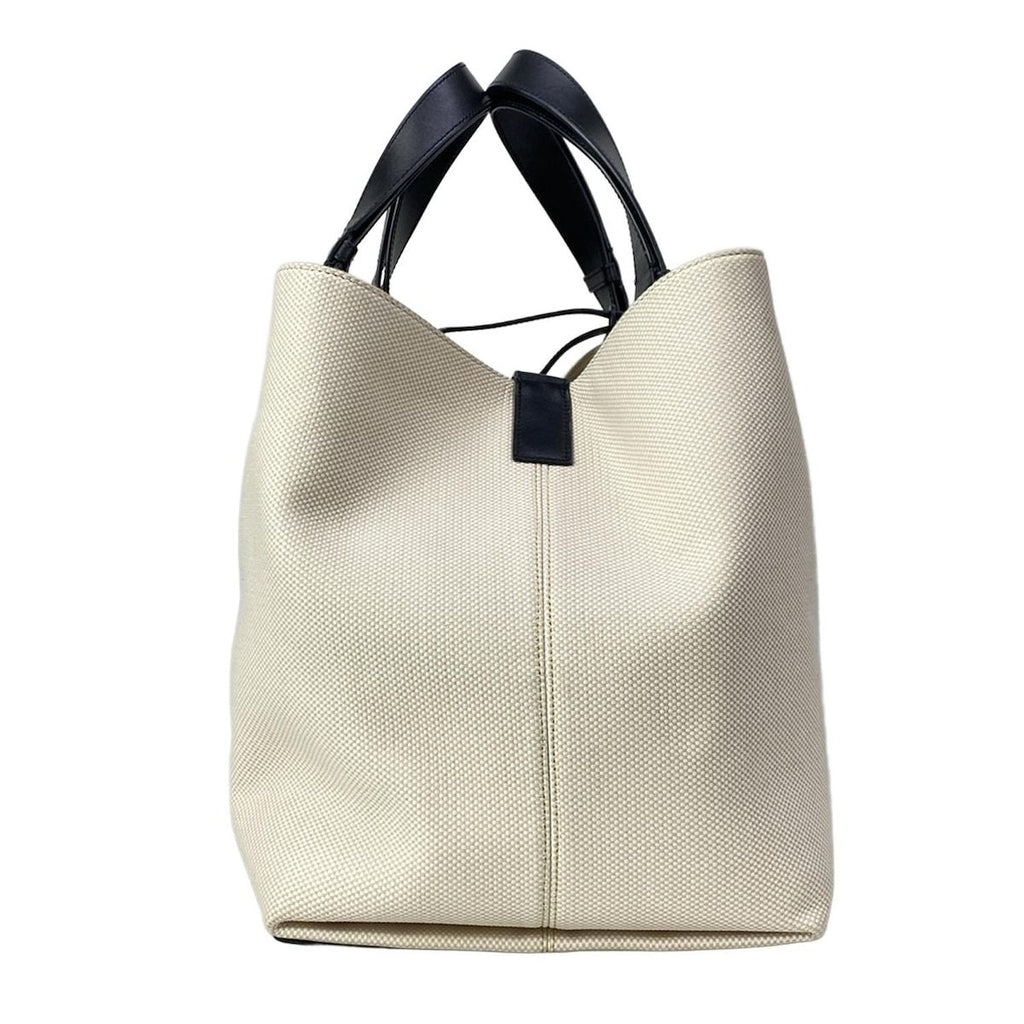 Dior Tote Bag Toujours Ivory Black Leather — view 4