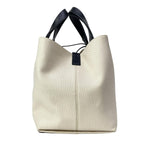 Dior Tote Bag Toujours Ivory Black Leather — view 4
