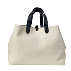 Dior Tote Bag Toujours Ivory Black Leather — view 3