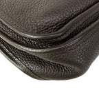 Hermes Shoulder Bag Evelyne MM Dark Brown Silver — view 8