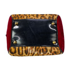 Dior Handbag Gambler Beige Bordeaux Black Chain Handle Dice Leather — view 5