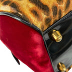 Dior Handbag Gambler Beige Bordeaux Black Chain Handle Dice Leather — view 6