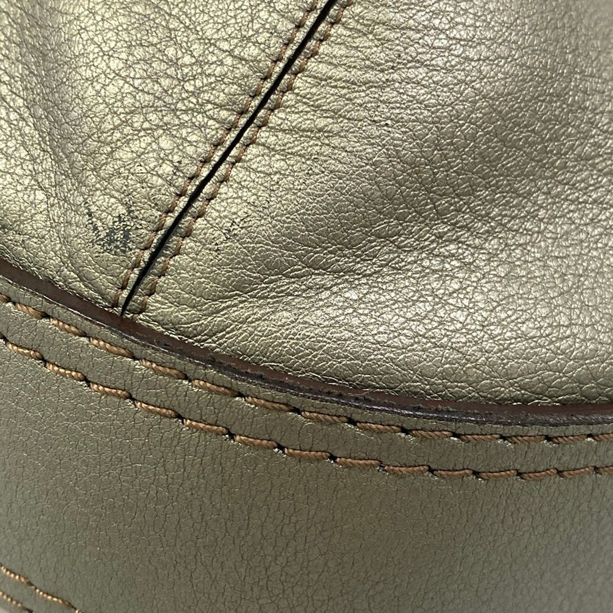 Loewe Handbag Metallic Gray Leather — view 6