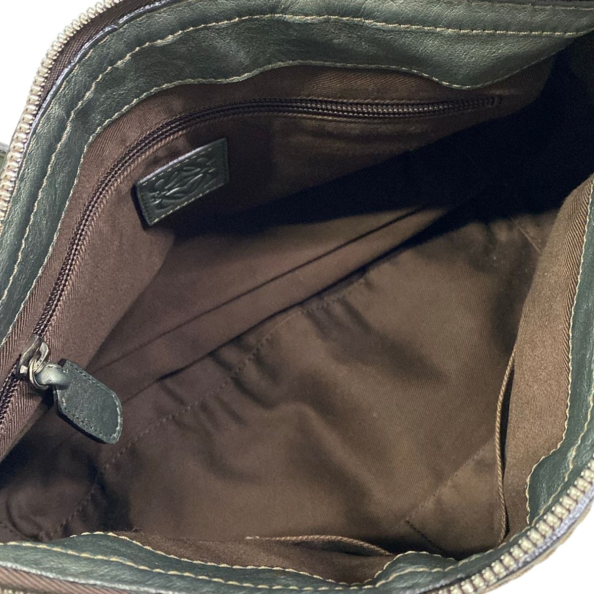 Loewe Handbag Metallic Gray Leather — view 7