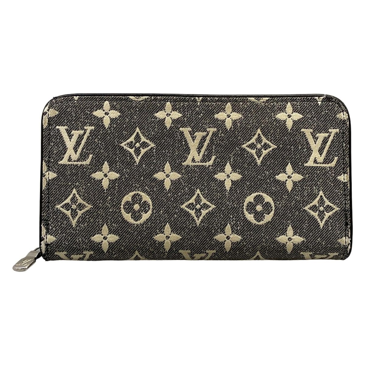 Louis Vuitton Wallet Monogram Jacquard Denim Zippy Gray