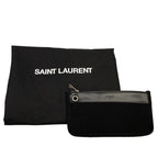 Saint Laurent Paris Shoulder Bag Rive Gauche Black Gold Ivory Leather — view 8