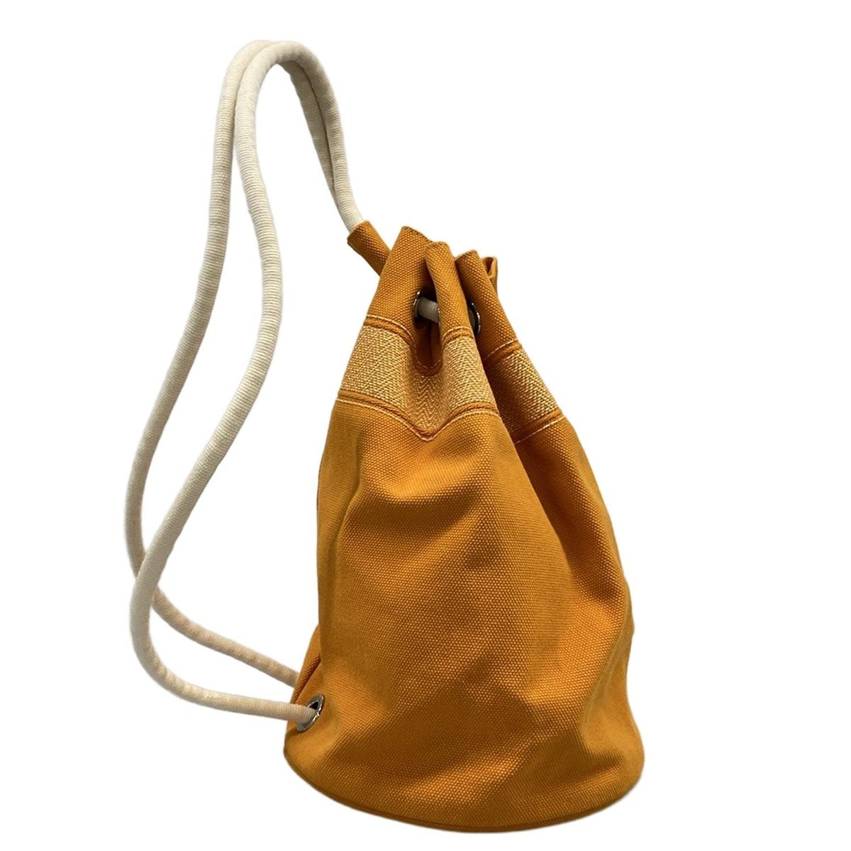 Hermes Shoulder Bag Sac Marine Recif Canvas Orange Ivory Silver — view 2